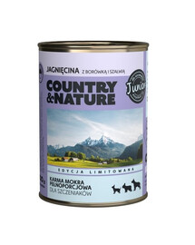 COUNTRY&NATURE Junior jēra gaļas barība bez graudiem kucēniem 400 g