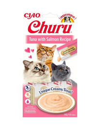 INABA Churu Cat krēmveida tunča un laša kārums kaķiem 56 g