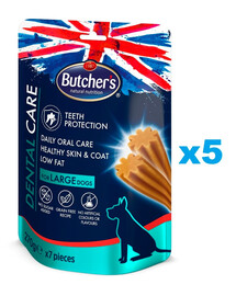 BUTCHER'S Dental Care lielajiem suņiem 5x270g denstist gardumi lielajiem suņiem