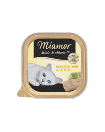 MIAMOR Milde Mahlzeit Poultry Pure&Chicken 24x100g mājputni un vistas gaļa