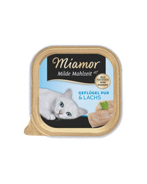 MIAMOR Milde Mahlzeit Poultry Pure&Salmon 24x100g drób i łosoś