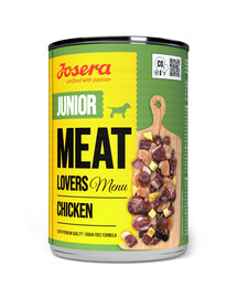JOSERA Meat Lovers Junior Menu Vistas gaļa kucēniem 6x400g