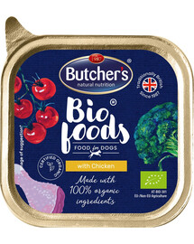 BUTCHER'S BIO foods vistas gaļa 15x150 g suņu pastēte