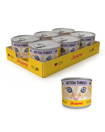 JOSERA Kitten Kitten Turkey mitrā barība kaķēniem 200g bundža 6+1 BEZMAKSAS