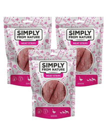 SIMPLY FROM NATURE Meat Strips Zoss gaļas sloksnes suņiem 3x80 g