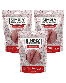 SIMPLY FROM NATURE Meat Strips Jēra gaļas sloksnes suņiem 3x80 g