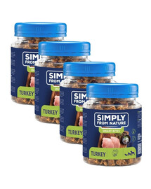SIMPLY FROM NATURE Smart Bites Tītara trenažieri suņiem 4x130 g |