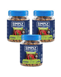SIMPLY FROM NATURE Smart Bites Zirga gaļas trenažieri suņiem 3x130g