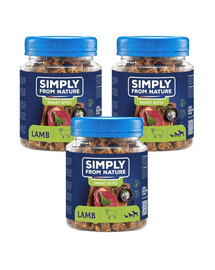 SIMPLY FROM NATURE Smart Bites Jēra gaļas trenažieri suņiem 3x130 g
