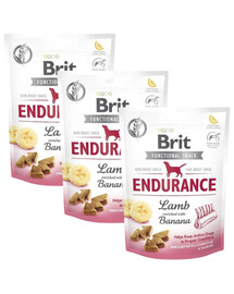 BRIT Care Dog Functional Snack Endurance Lamb 3x150 g suņu našķi ar jēra gaļu
