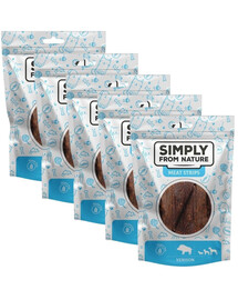 SIMPLY FROM NATURE Meat Strips Gaļas medījuma sloksnes suņiem 5x80 g