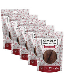 SIMPLY FROM NATURE Meat Strips Kazas gaļas sloksnes suņiem 5x80 g