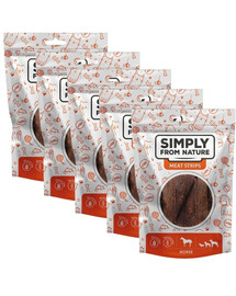 SIMPLY FROM NATURE Meat Strips Zirga gaļas sloksnes suņiem 5x80 g