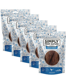 SIMPLY FROM NATURE Meat Strips Fazānu gaļas sloksnes suņiem 5x80 g