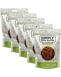 SIMPLY FROM NATURE Meat Noodles Gaļas nūdeles ar brieža un mežacūkas gaļu suņiem 5x80 g