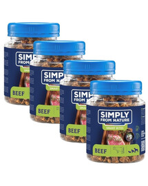 SIMPLY FROM NATURE Smart Bites Liellopu gaļas treneri suņiem 4x130g