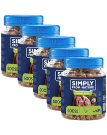 SIMPLY FROM NATURE Smart Bites zoss vilcēji suņiem 5x130 g
