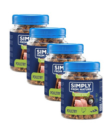 SIMPLY FROM NATURE Smart Bites  Mājputnu trenažieri suņiem 4x130g