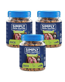 SIMPLY FROM NATURE Smart Bites Duck Trainers suņiem 3x130 g