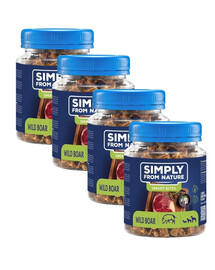 SIMPLY FROM NATURE Smart Bites  Savvaļas cūku trenažieri suņiem 4x130g