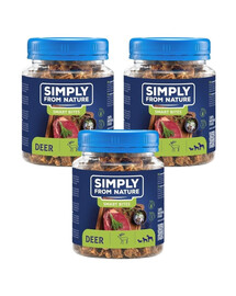 SIMPLY FROM NATURE Smart Bites Brieža vilcieni suņiem 3x130g