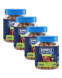 SIMPLY FROM NATURE Smart Bites jēra gaļas vilcieni suņiem 4x130 g
