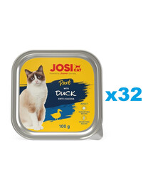 JOSERA JosiCat pīļu pastēte kaķiem 32x100g