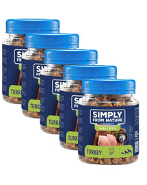 SIMPLY FROM NATURE Smart Bites Tītara trenažieri suņiem 5x130g