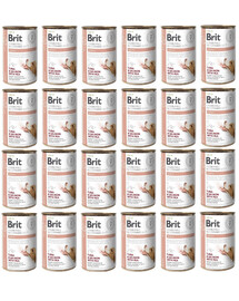 BRIT Veterinary Diet Renal tuncis, lasis un zirņi, nieru barība suņiem 24x400g