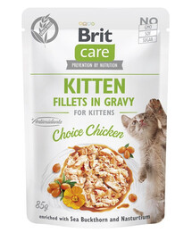 BRIT CARE Fillets in Jelly Pouch Kitten Choice Chicken 24x85g ar vistas gaļu kaķēniem