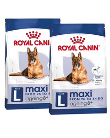 ROYAL CANIN Maxi Ageing 8+ 30 kg (2 x 15 kg) sausā barība pieaugušiem lielo šķirņu suņiem, kas vecāki par 8 gadiem