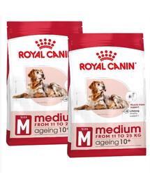 ROYAL CANIN Medium Ageing 10+ 30 кг (2 x 15 кг) sausā barība pieaugušiem suņiem, vecākiem par 10 gadiem, vidējām šķirnēm