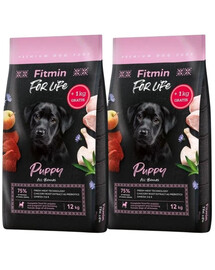 FITMIN Dog For Life barība kucēniem 26 kg (2 x 13 kg)