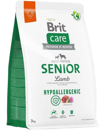 BRIT CARE Hypoallergenic Senior Lamb 3kg veciem suņiem ar jēra gaļu