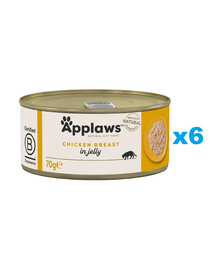 APPLAWS Cat Adult Chicken Breast in Jelly vistas gaļa želejā 6x70g