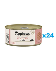 APPLAWS Cat Adult Tunas fileja ar lasi želejā 24x70g