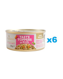 APPLAWS Taste Toppers Vistas krūtiņa, lasis, ķirbis buljonā 6x156 g