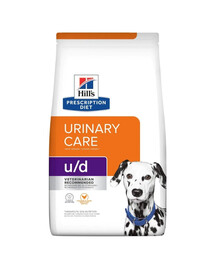 HILL'S Prescription Diet Canine U/D Urinary Care 10 kg suņiem ar jutīgiem urīnceļiem + BEZMAKSAS rotaļlieta