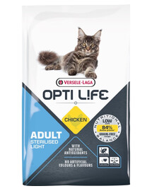 VERSELE-LAGA Opti Life Cat Sterlised/Light Chicken 7.5 kg sterilizētiem kaķiem