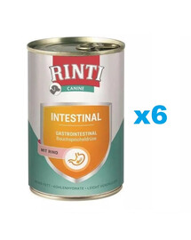 RINTI Canine Intestinal beef 6 x 400 g liellopu gaļas