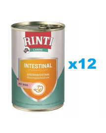RINTI Canine Intestinal beef 12 x 400 g liellopu gaļas
