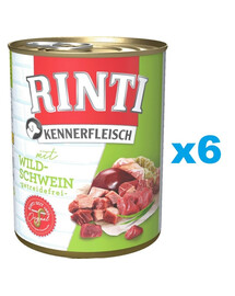 RINTI Kennerfleisch Wild boar meža cūka 6x800 g