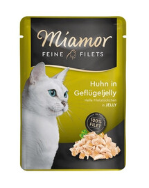 MIAMOR Feline Filets Vistas un mājputnu fileja želejā 24x100g