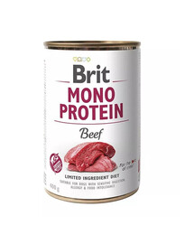 BRIT Mono Protein Beef 12x400 g monoproteīnu pārtikas liellopu gaļa