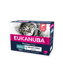 EUKANUBA Grain Free Adult Laša pastēte 12 x 85 g