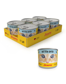 JOSERA Kitten Kitten Duck mitrā kaķēnu barība 200g bundža 6+1 BEZMAKSAS