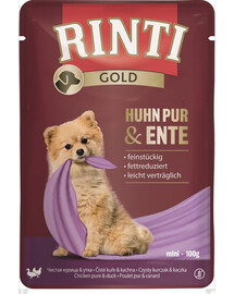 RINTI Chicken Pure&Duck Mini vistas un pīles maisiņš mazām šķirnēm 100 g