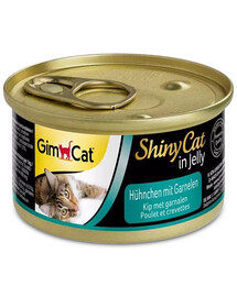 GIMCAT Shiny Cat Chicken&Shrimp in Jelly 70g vistas gaļa ar garnelēm želejā