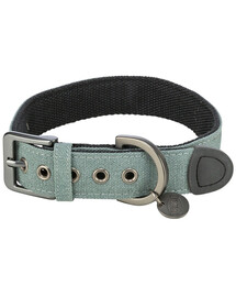 TRIXIE CityStyle kokvilnas suņu apkakle M: 35-42 cm/25 mm, salvija, plata