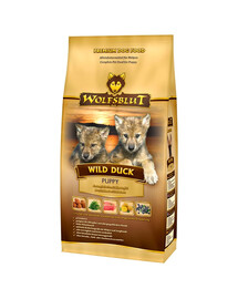 WOLFSBLUT Wild Duck Puppy sausā barība kucēniem ar pīli un kartupeļiem 12,5 k